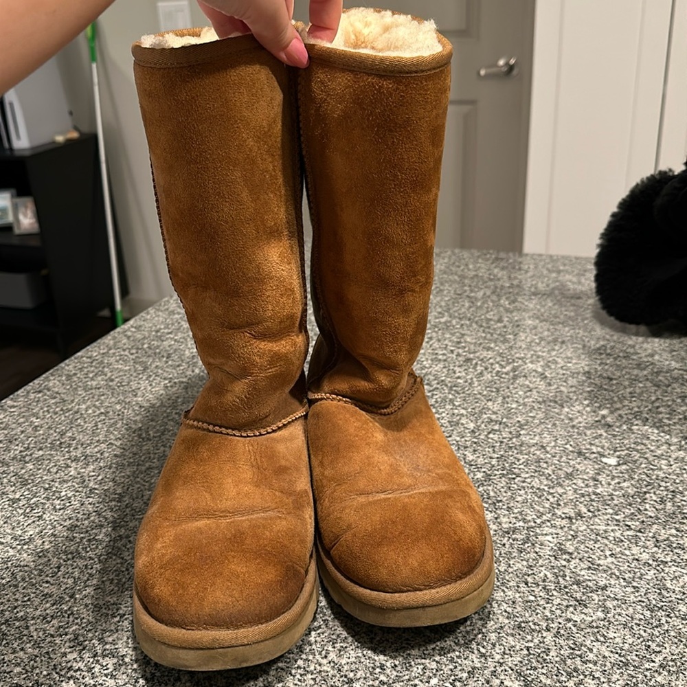 Ugg Chestnut Light Brown Classic Short Mid-Calf Warm Lined Winter Boot Sz 9